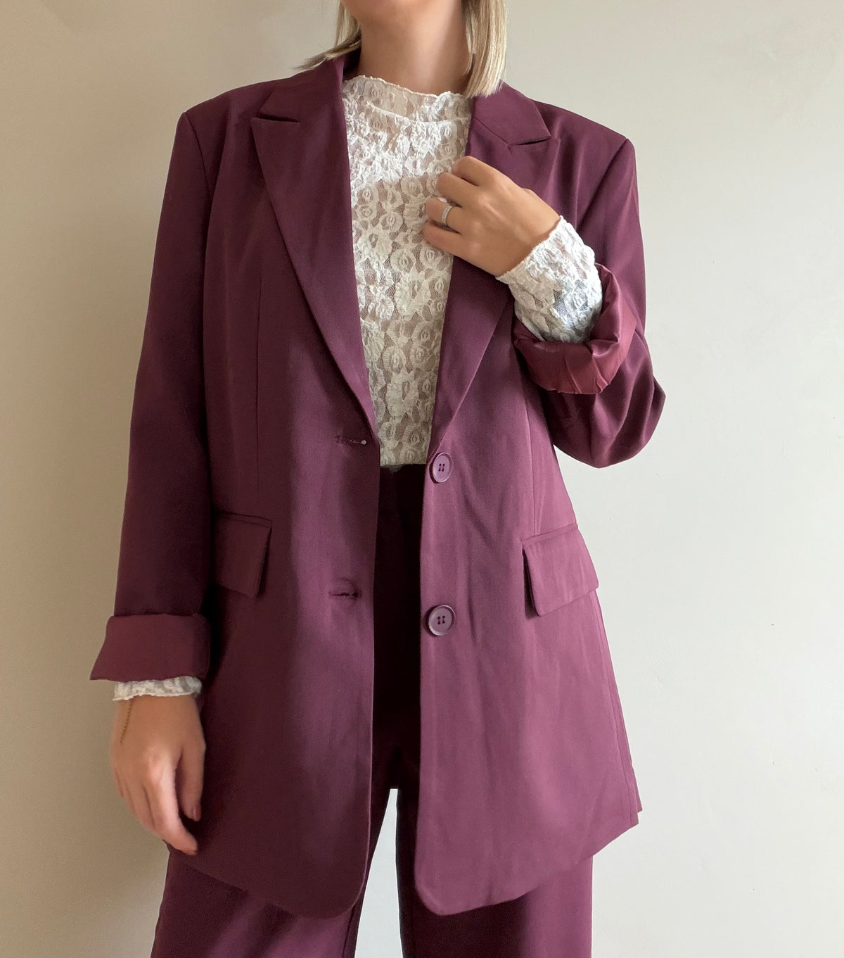 Marie kanten longsleeve - crème