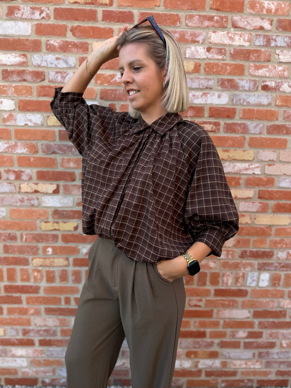 Lou blouse - bruin