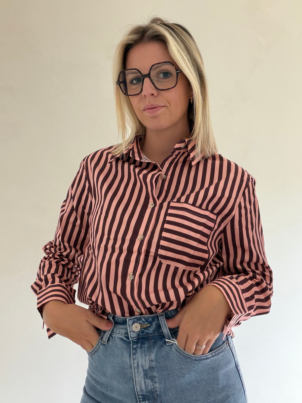 Emma blouse - burgundy/roze