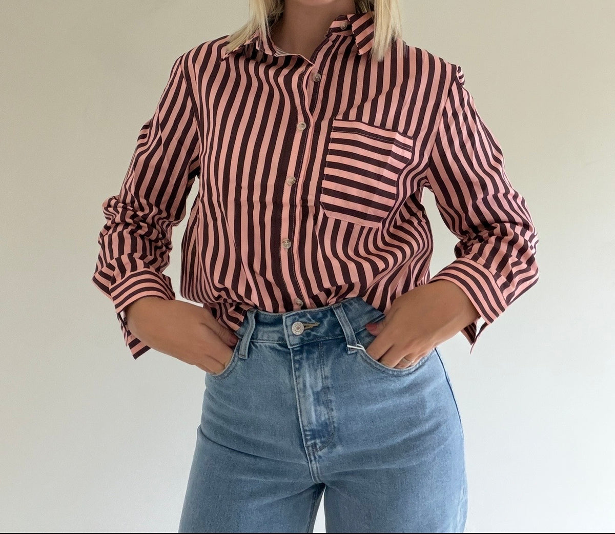 Emma blouse - burgundy/roze