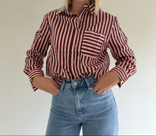 Emma blouse - burgundy/roze