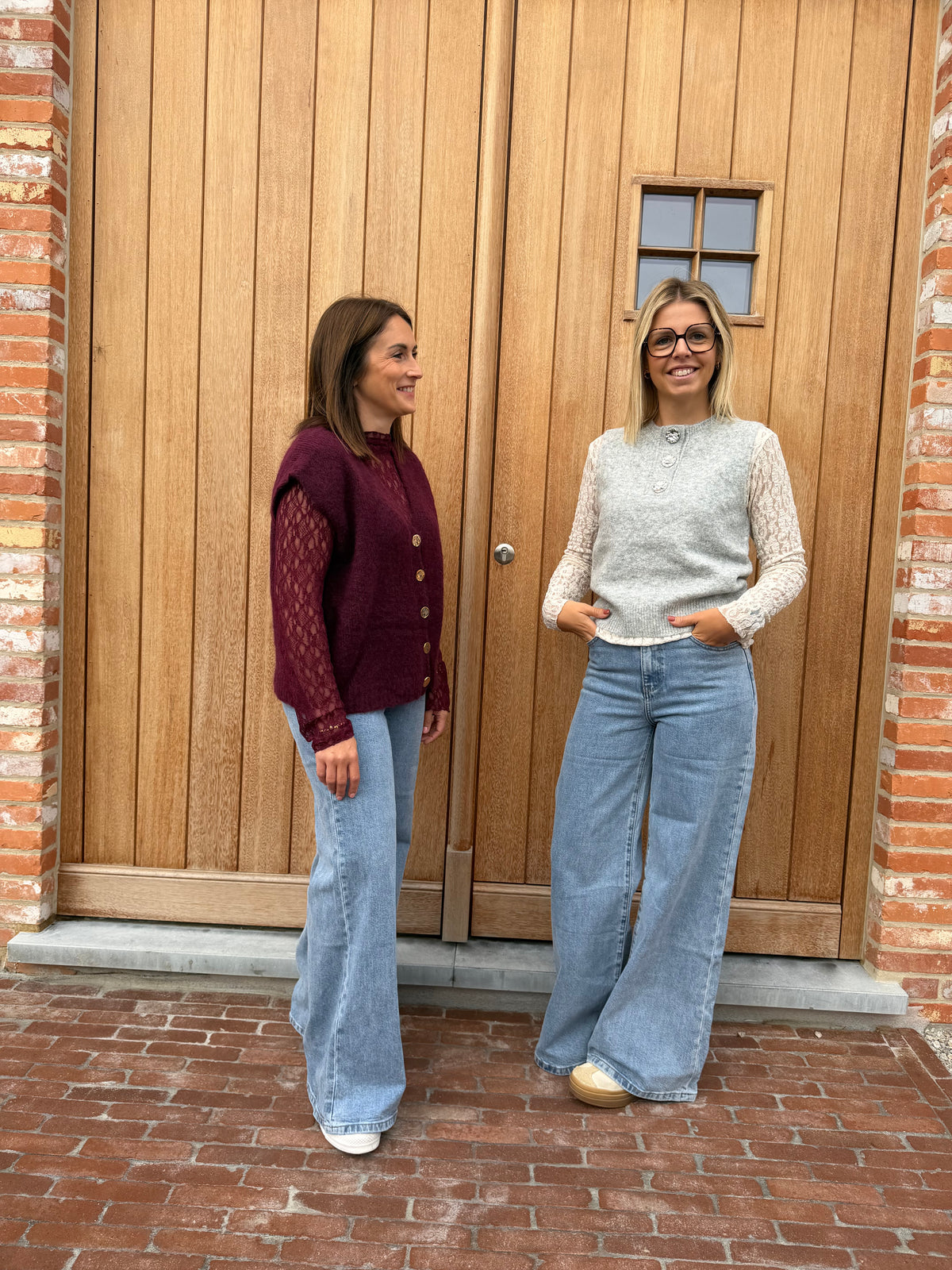 Lucy mouwloze knit - grijs