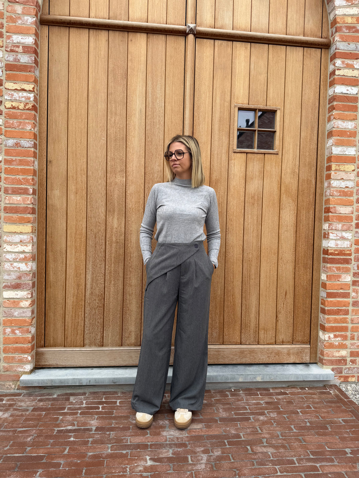 Manon longsleeve - grijs