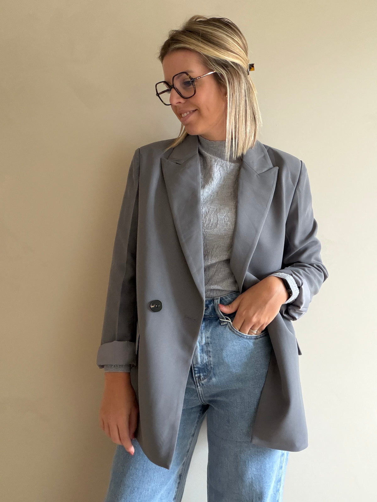 Manon longsleeve - grijs